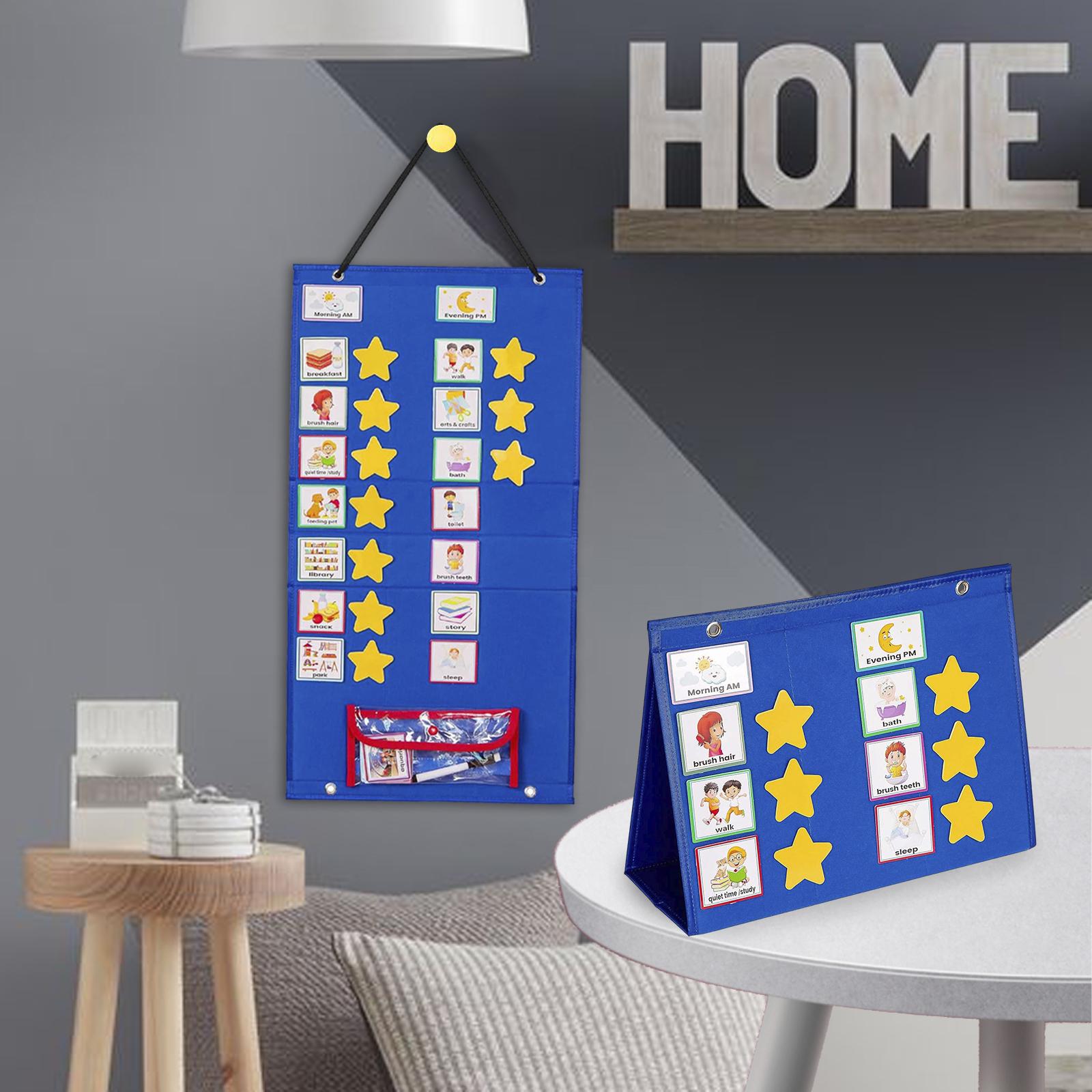 Kids Visual Schedule Calendar Wall Daily Planner chairs calendario giornaliero di Routine per bambini ragazze ragazzi di età compresa tra 3 anni e bambini