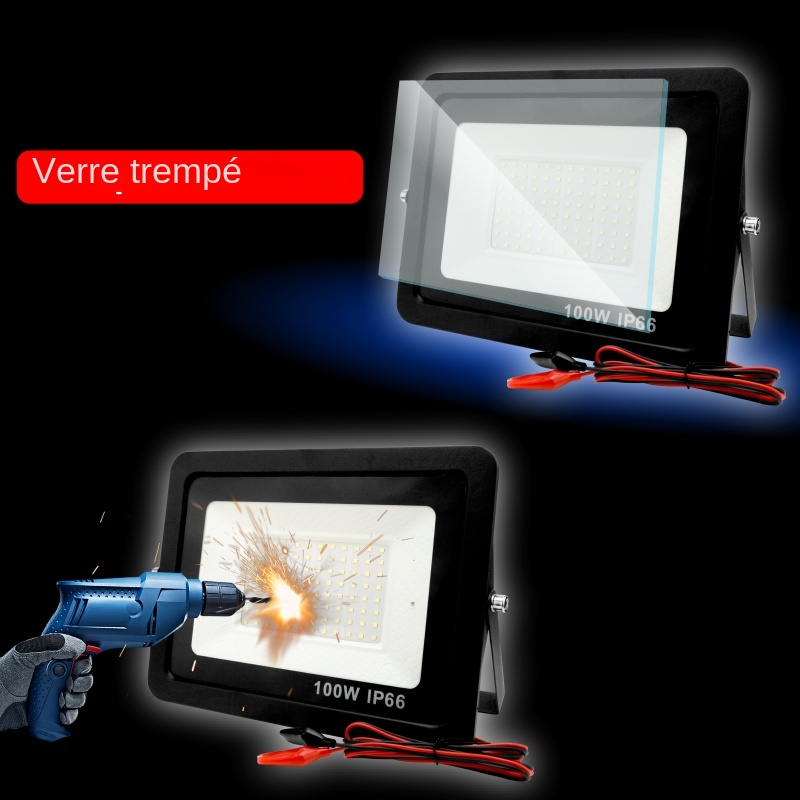 DC12V Led projecteur 20W 30W 50W 100W projecteur extérieur IP66 réflecteur de lumière étanche Portable 12 volts Led lumières