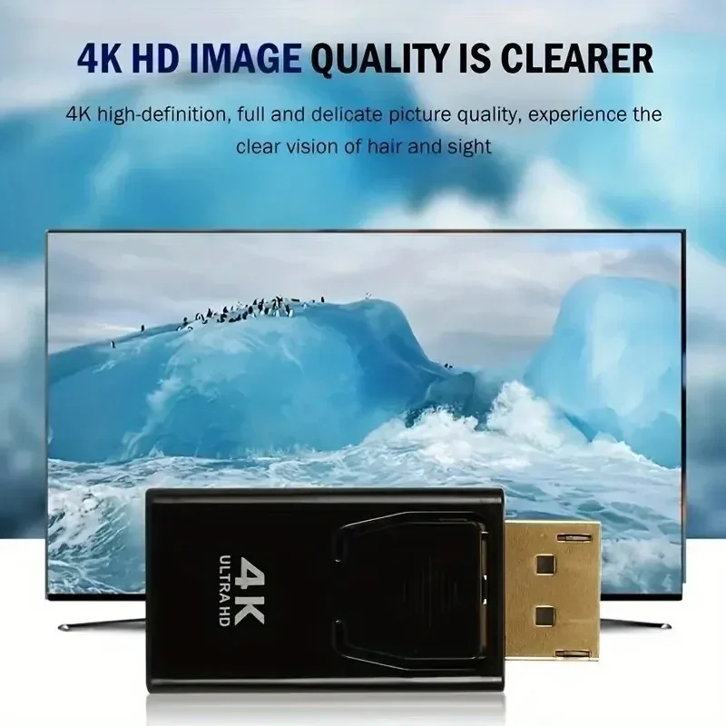 Dp para hdtv 4k conector displayport dp macho para hd fêmea adaptador conversor de vídeo áudio plug interruptor para computador tv portátil