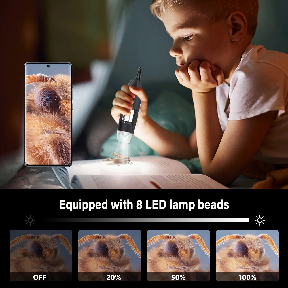 1600X 1000X 500X Digitale Mikroskop Kamera Typ C USB Tragbare Elektronische Mikroskop Für Löten Lupe Handy Reparaturen