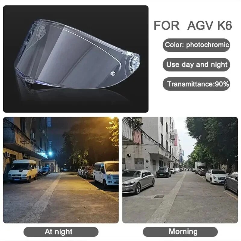 Visera fotocromática para casco AGV K6 K6s, gafas, protector de pantalla, accesorios para parabrisas, piezas, lente autocromática