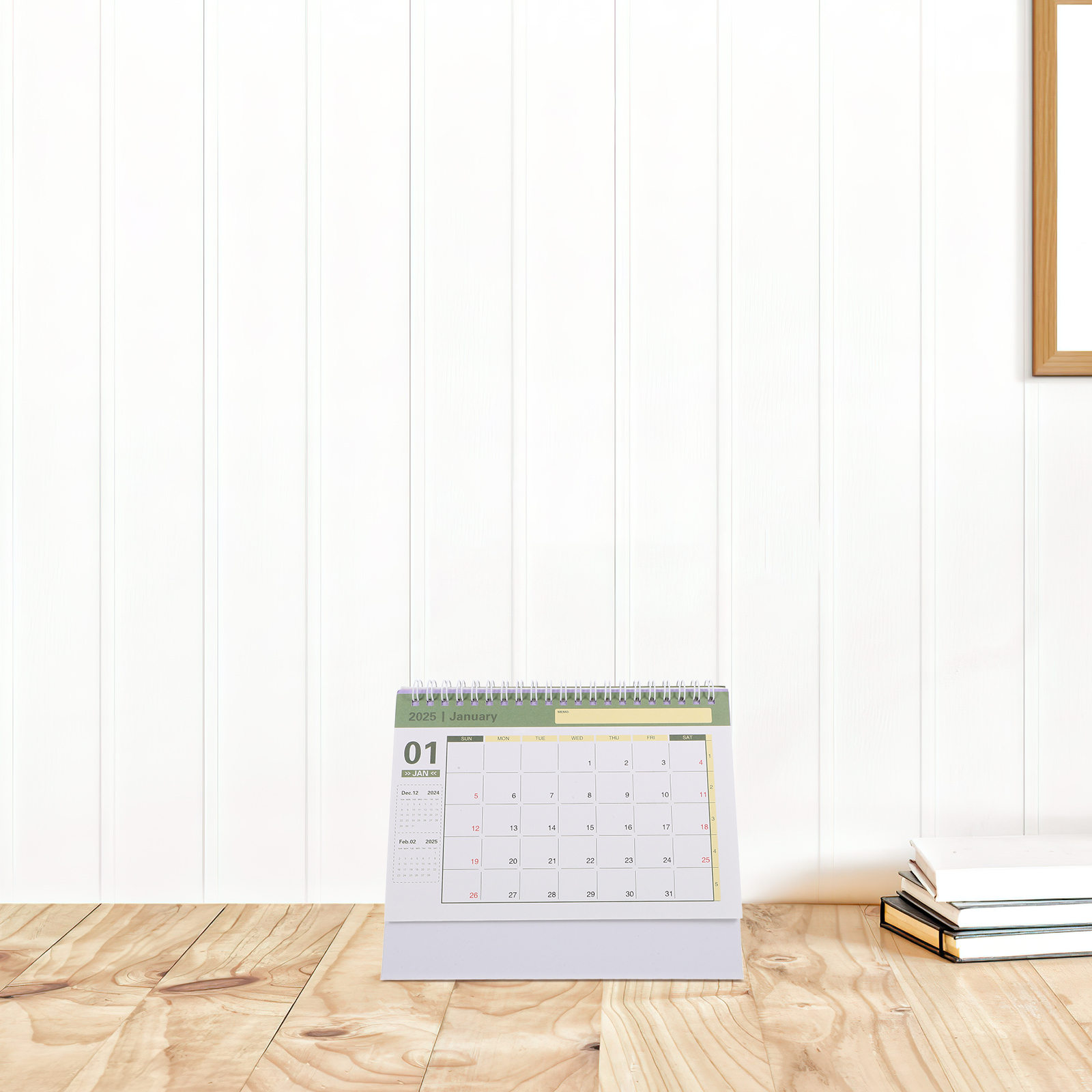 24 25 Desk Calendar Monthly 2025 Mini Standing Decoration Office Desktop Planner