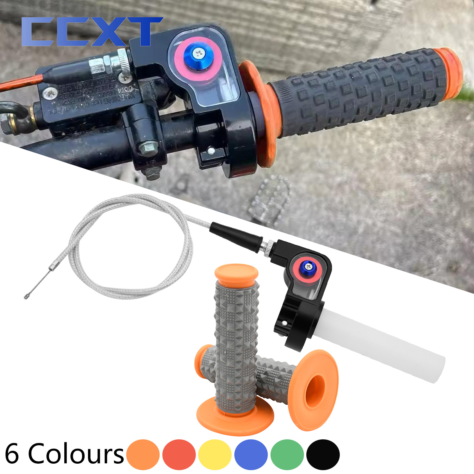 Empuñaduras de acelerador de giro rápido para motocicleta, Cable de acelerador de 980mm para ATV, Honda, Yamaha, KTM, Kawasaki, Suzuki, piezas de Motocross