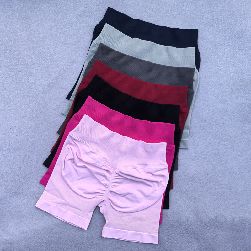 Shorts Women Seamless Yoga Shorts Scrunch Bum Gym Shorts Workout Low Waist Short Leggings Booty Stretch Running Shorts