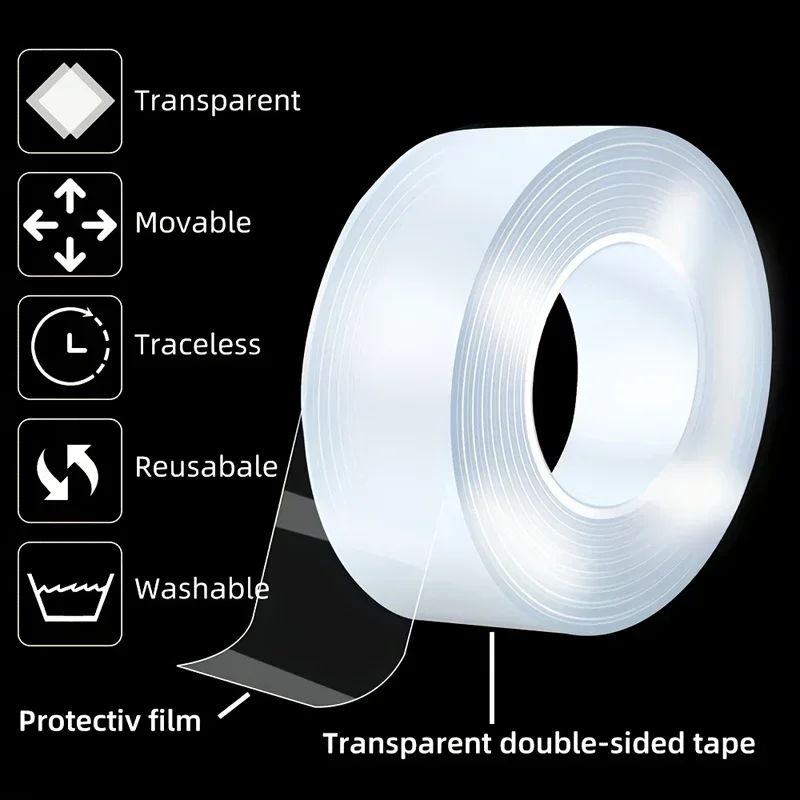 Cinta adhesiva de doble cara Ultra fuerte para electrodomésticos, pegatinas de pared impermeables, cintas resistentes para mejorar el hogar