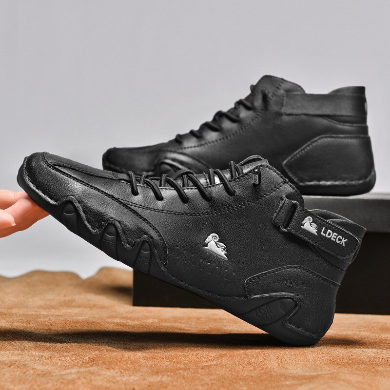 Männer Stiefel Casual Motorrad Winter Schuhe 2023 Wasserdichte High Top Sneakers Luxus Schuhe