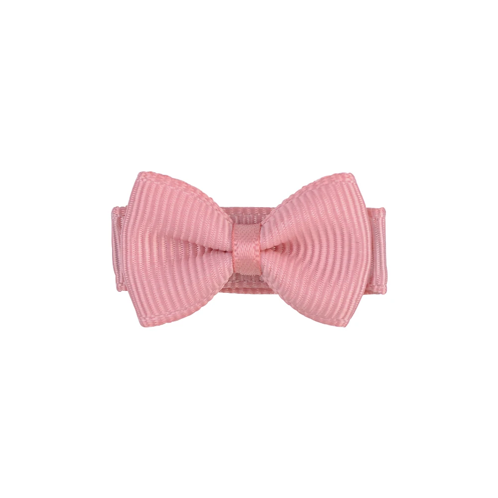 1.2 polegadas cores sólidas mini arcos de cabelo com clipe para crianças meninas grampos de cabelo fita coberta arcos de segurança acessórios para o cabelo