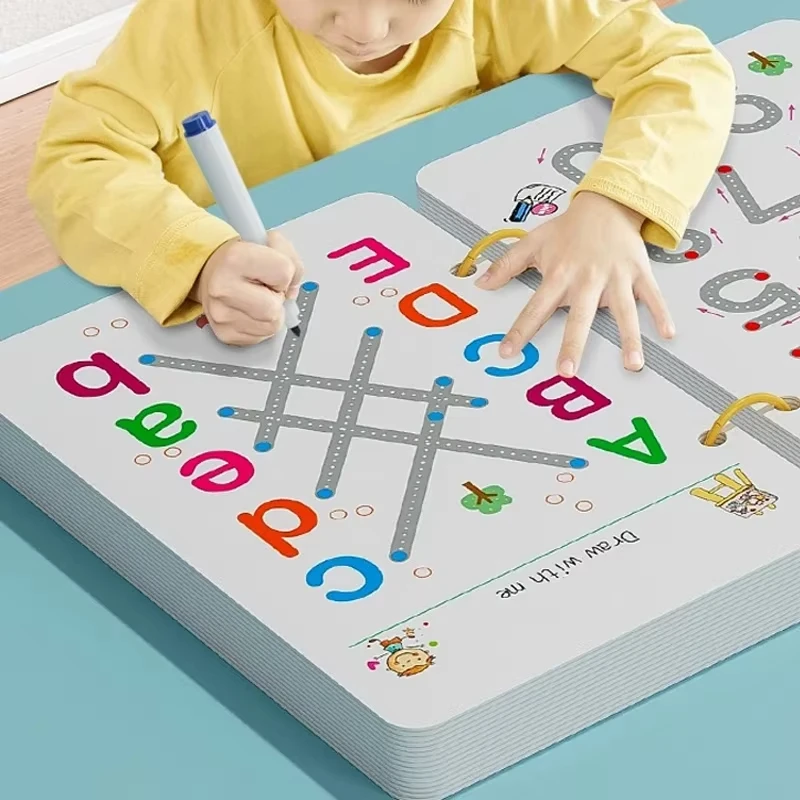 Tracing Workbook Montessori Books 48 Page Pen Control Training Early Childhood Exercise Book Reusable Calligraphy Copybook