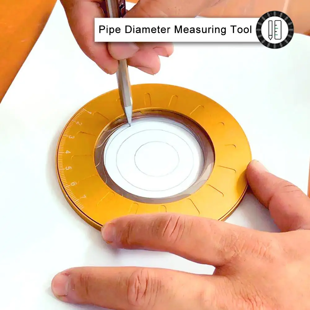 Professional Circle Drawing Tool - 10mm-77mm Adjustable Ruler, Rotatable Compass for Woodworking