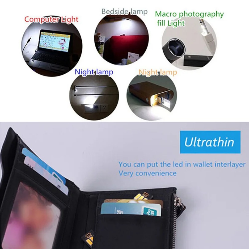 Mini Pocket Keychain Reading Night Lamp Dimmable SMD5730 USB Book Light Touch Control 6 leds Light For Laptop PC Power Bank