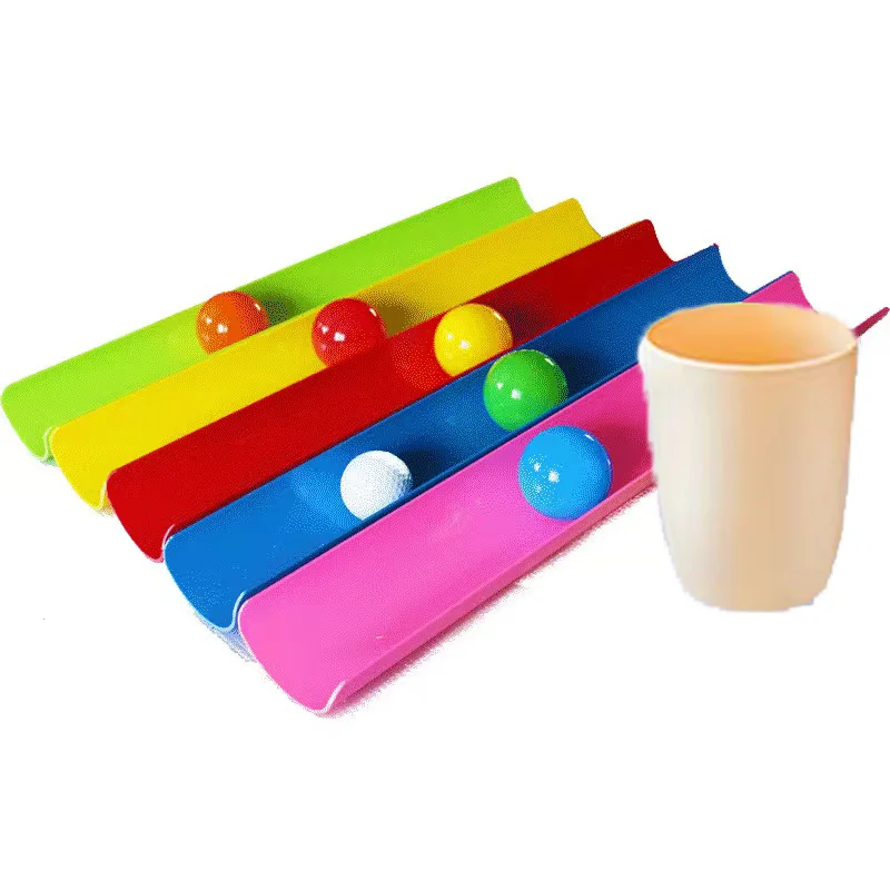 Children's Outdoor Fun Game U-shaped Groove Ball Transmission  Team Collaboration Sensory Training Parent-child Interactive Game