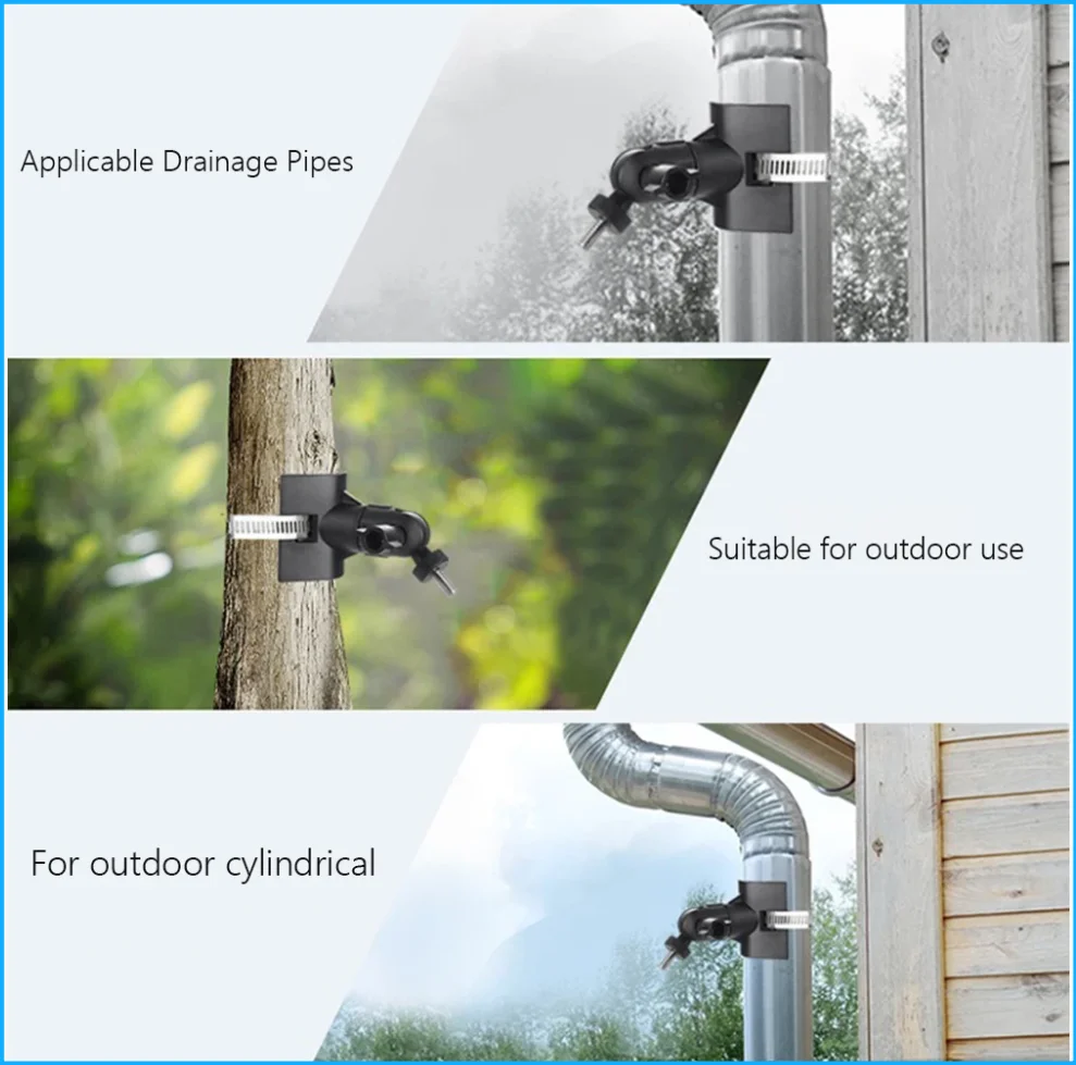 Camera Mount Pipe Mounting Bracket Adjustable Camera Mount Holder Pole Mount for Ring Stick Up Camera/Spotlight Camera