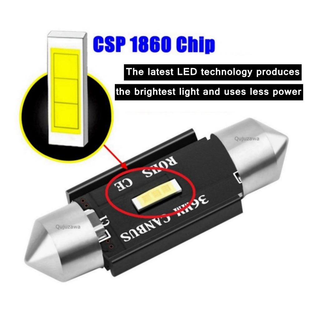 Lampe de Signalisation LED CSP 1860, Ampoule Canbus, 41mm 39mm 36mm 31mm Festoon Light C10W, Auto Interior Reading avantLight, 2x C5W