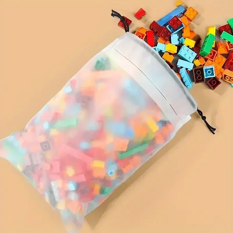 10 Stück tragbare Schuhaufbewahrung mit Kordelzug, umweltfreundliche Aufbewahrungstasche für Kleinigkeiten, Reise-Make-up-Tasche, wasserdichte transparente Kunststoff-Aufbewahrungstasche