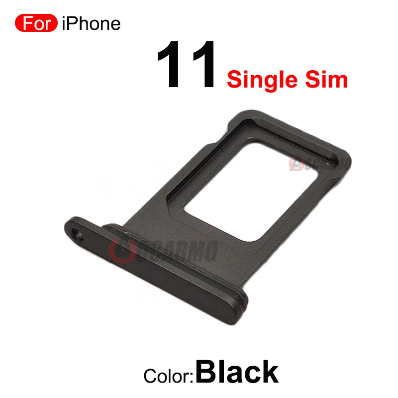 Porta-bandeja do cartão SIM para apple iphone 11, simples e duplo slot peças de reposição, 1 conjunto