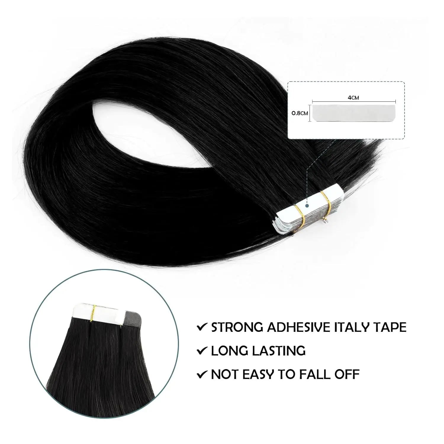 Bande droite dans les Extensions de cheveux trame de peau cheveux brésiliens 100% Extensions de cheveux humains Remy 20 40 60 pièces par paquet couleur naturelle