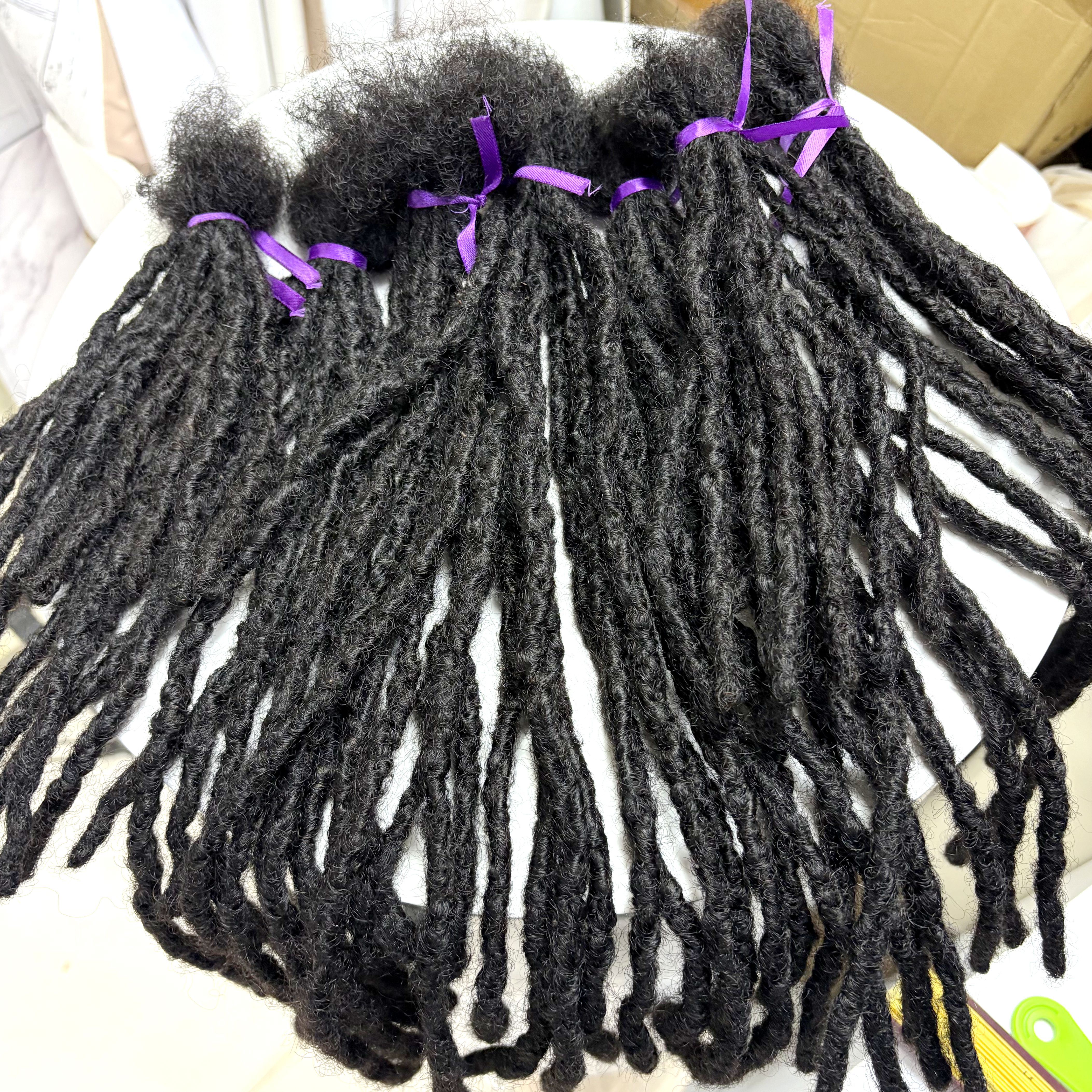 Extension Loc cheveux humains avec extrémités bouclées 8-14 pouces 100% cheveux humains à la main Inter Loc Extension Dreadlock pour hommes femmes enfants