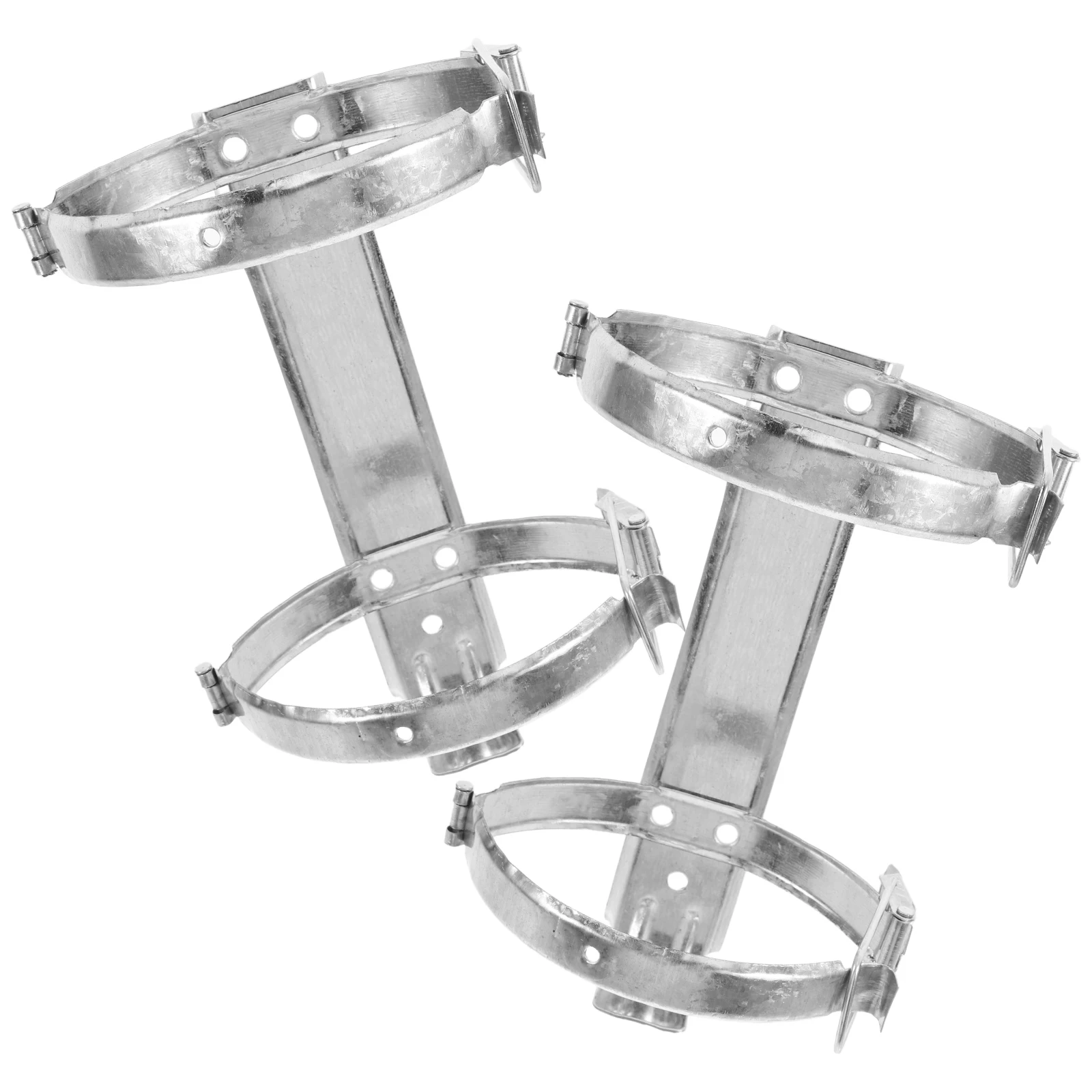 2pcs Fire Extinguisher Bracket Stainless Steel Wall Mount Holder Home Office Use Spacesaving Design Easy Installation
