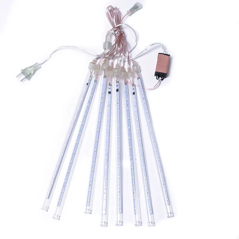 1pc 30cm led chuva de meteoros luzes de chuva à prova dwaterproof água caindo gota de chuva luz da corda de fadas para festa de natal decoração do pátio