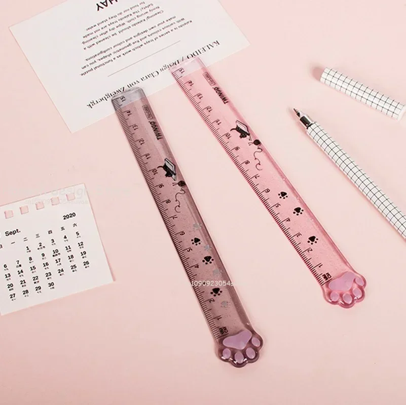 かわいい猫の爪定規多機能 DIY 描画ツール学生定規二重義務学校事務用品アブラソコムツ