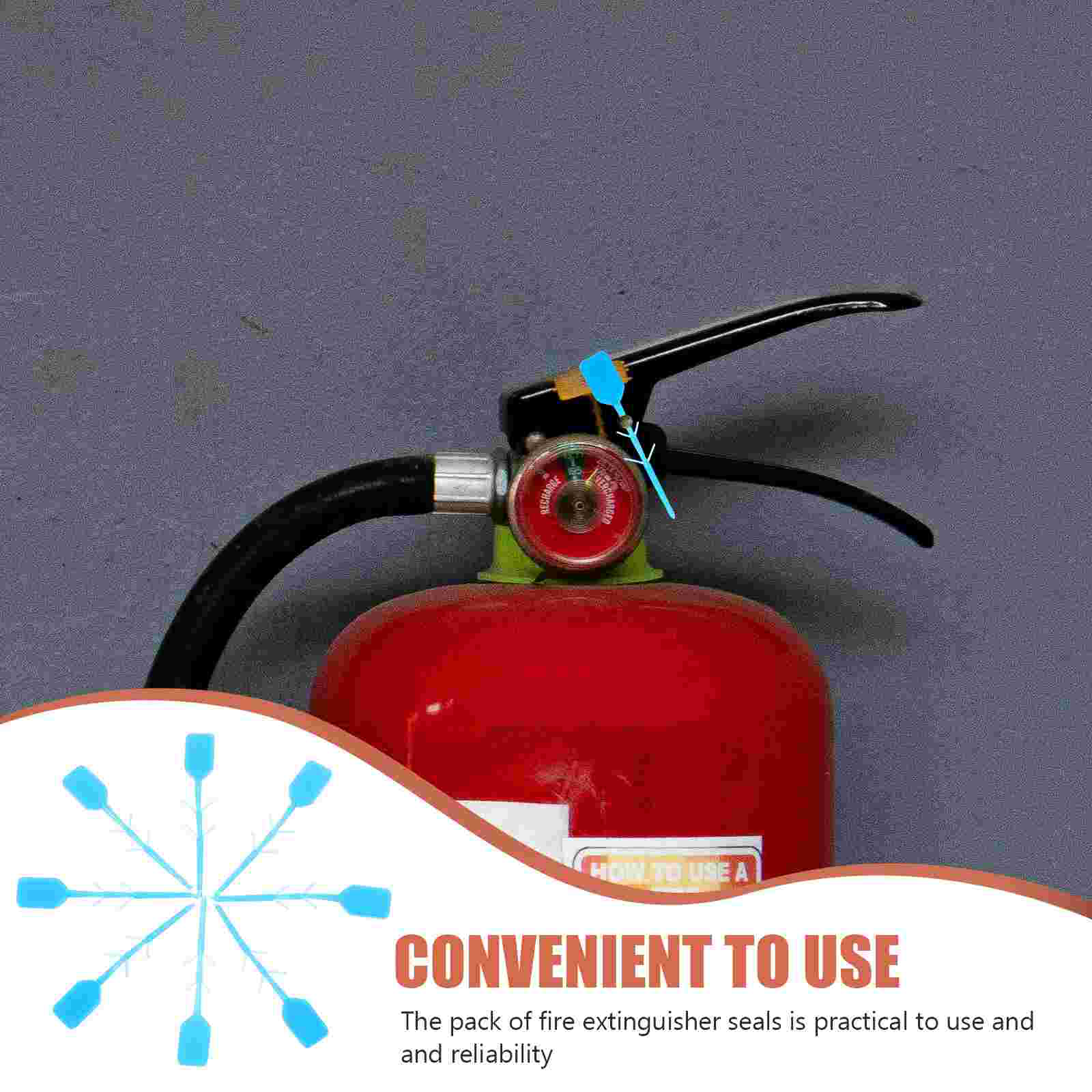 200 Pcs Fire Extinguisher Plastic Seal Safety Tags Tamper Proof Locks Pull Pins Accessory Parts Fire Protection Firefighting