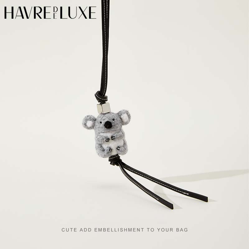 Усовершенствованный шарм в виде животного, шерстяной фетр, ручная работа, коала, панда, кролик, свинья, олень, овца, сова, животное, фрукты, милые куклы, сумки, аксессуары