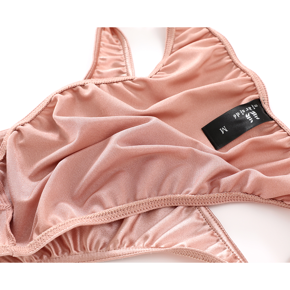 กางเกงชั้นในผู้ชายคู่ชุดชั้นในผู้ชายขนาดใหญ่กางเกงเกย์เซ็กซี่กางเกงขาสั้นคุณภาพสูงกางเกงซาติน Silky Multicolor