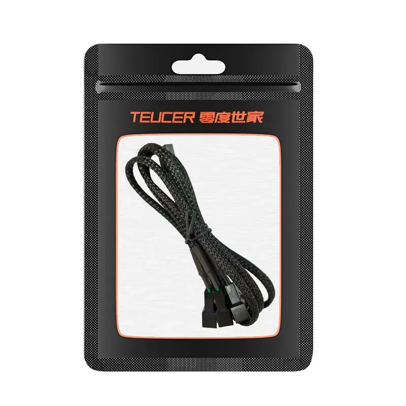 Teucer 12 V/4Pin PWM สีดํา/สีขาวอะแดปเตอร์ 1 ถึง 1/2/3/4 คอมพิวเตอร์ CPU Cooler พัดลม Splitter PC พัดลมแชสซีขยายสายไฟ