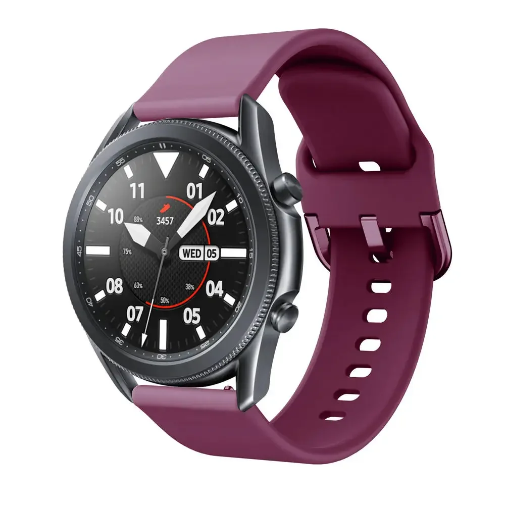 สายนาฬิกาข้อมือซิลิโคนสำหรับ Samsung Galaxy Watch 3 45มม. 41มม. 42มม. 46มม. สายรัดข้อมืออัจฉริยะแนวสปอร์ตสายนาฬิกาข้อมืออัจฉริยะ20มม. 22มม.