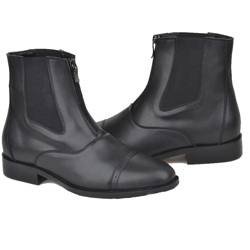Novas botas de equitação botas equestres unisex personalizado de alta qualidade sapatos com zíper das mulheres dos homens equitação cavallo