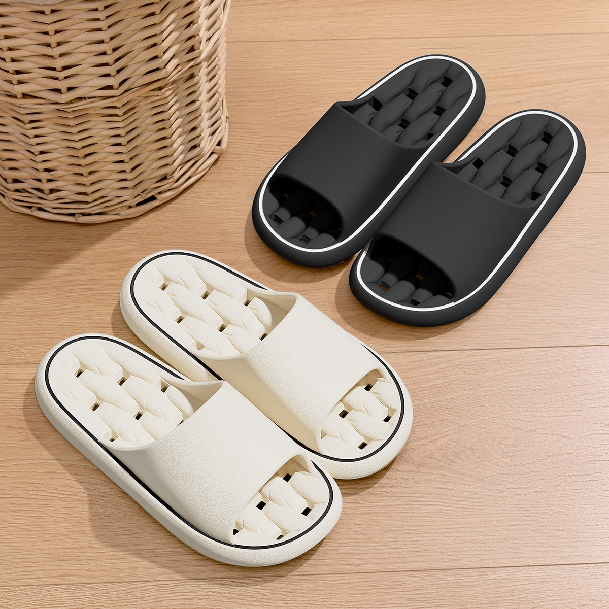 Sommer Frauen Badezimmer Hausschuhe EVA Undichte Hause Sandalen Bequeme Weiche Nicht-slip Rutschen Indoor Männer Schnell Trocknend Flip-Flops