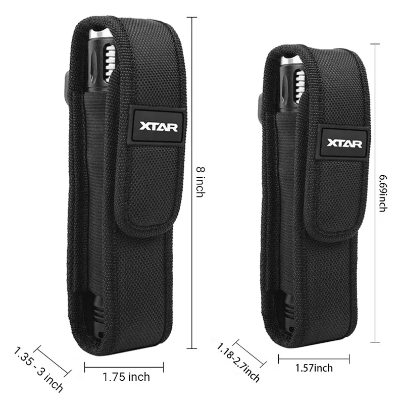 Bolsa para linterna XTAR T220 Fenix de 5 "-8", funda para linterna LED Molle para trabajo al aire libre, caza, Camping, senderismo, bolsa para linterna multiherramienta