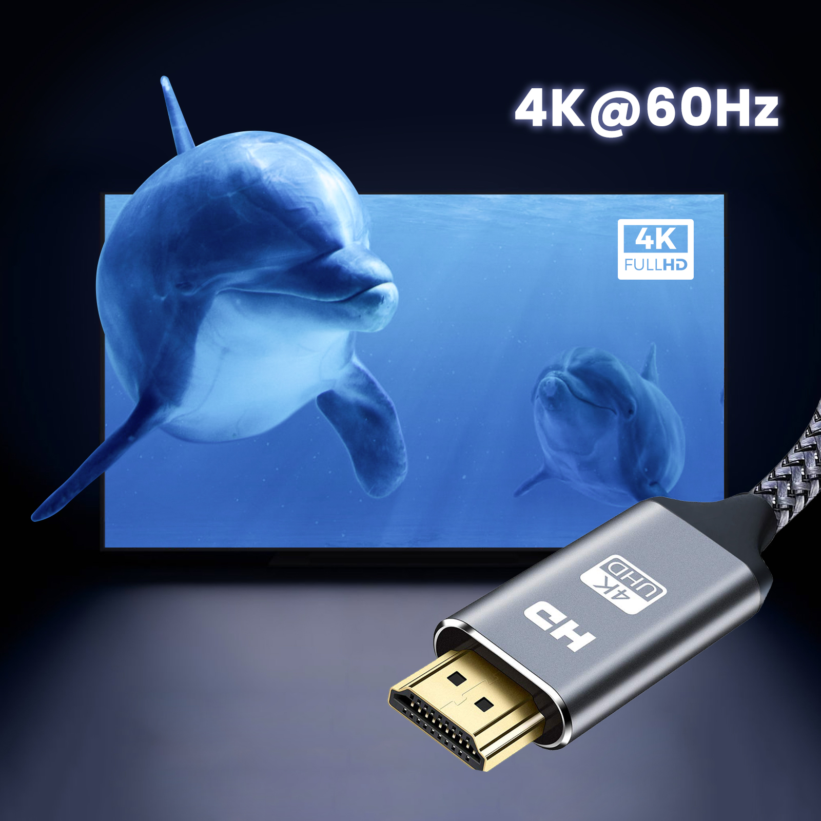 Hdmi 2,0 kabel 4k hdr 3d hochgeschwindigkeits-ethernet kabel für ps3 ps4 xbox fire tv stick blue ray player