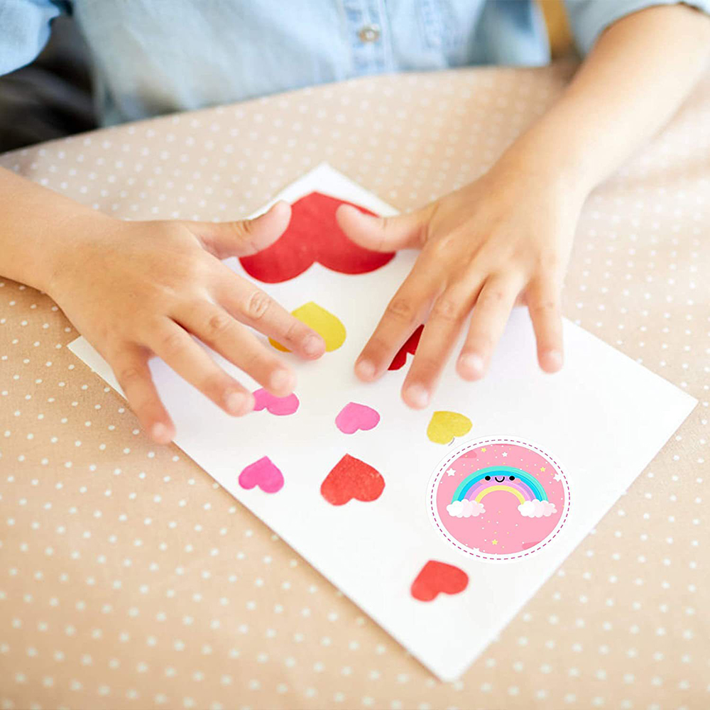 50-500 個かわいいユニコーン報酬ステッカー子供女の子ギフトスクラップブック装飾ラベル 1 インチ手作り DIY 漫画おもちゃステッカー