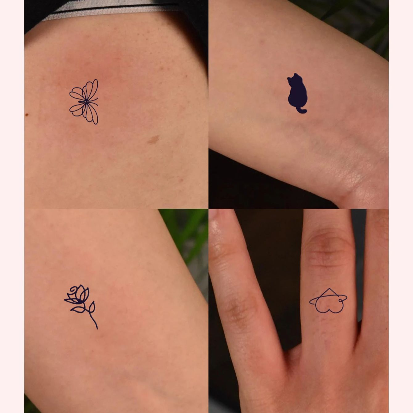 6 個防水一時的なタトゥーステッカーミニマリストタトゥーパターン人格フェイクタトゥー女性男性使い捨てタトゥーステッカー