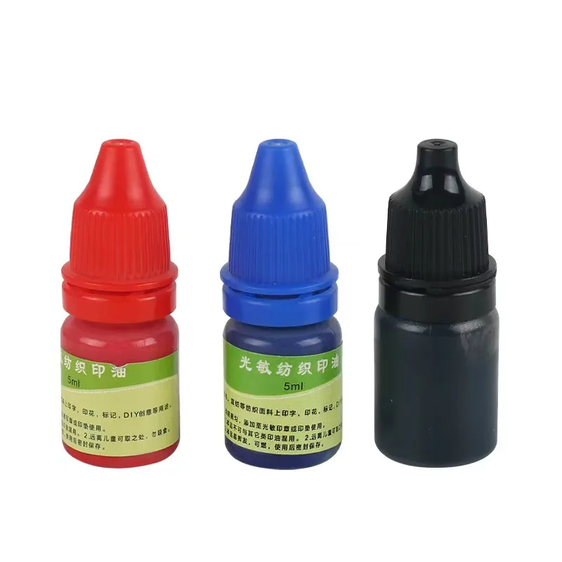 5Ml Không Phai Màu Mực Trẻ Em Tự Viết Mực Tem Dán Chống Thấm Nước, Nhanh Khô Dùng Vẽ Graffiti màu Xanh Đen Đỏ Dành Cho Bút