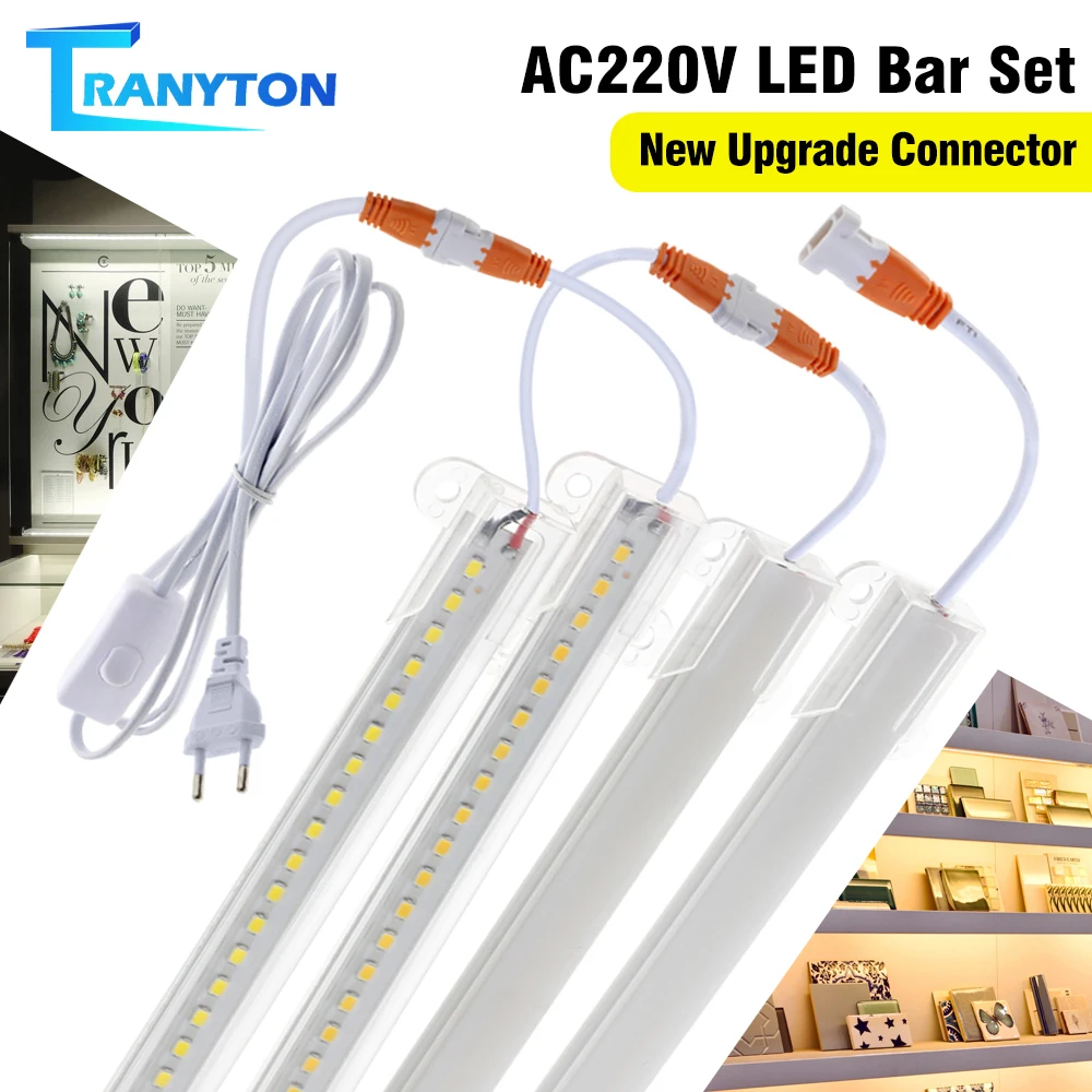 Đèn LED Tube AC220V 50Cm 72 Đèn LED Độ Sáng Cao Đêm Thanh 2835 Dây Bóng Đèn Tiết Kiệm Điện Năng Cho Nhà Bếp tủ Trang Trí Treo Tường