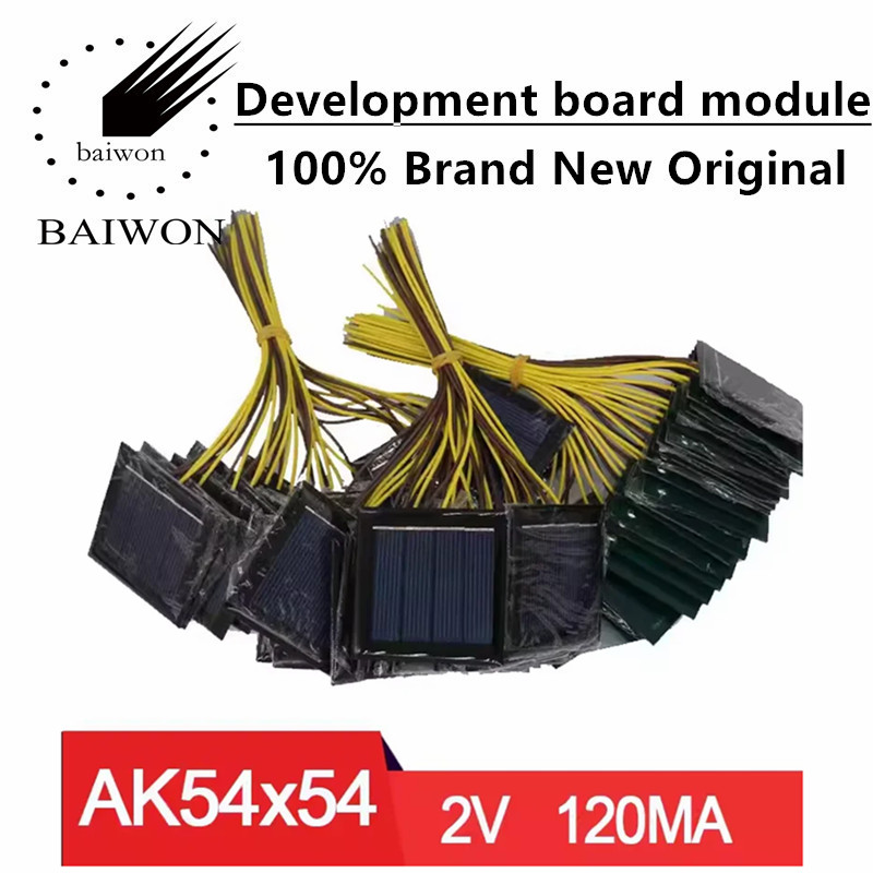 Панель солнечных батарей 54x54 2 в 110 мА, лента, поликристаллический кремниевый модуль, уличная зарядка, двигатель постоянного тока