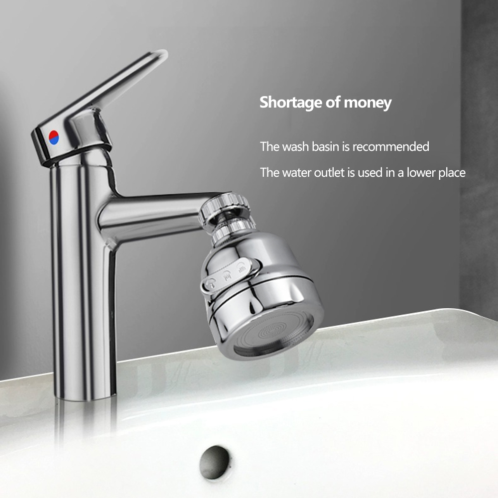 Oauee 360-Grad-drehbarer Küchenarmatur-Belüfter, verstellbarer Dual-Modus-Sprühfilter, Diffusor, wassersparende Düse, Wasserhahn-Anschluss