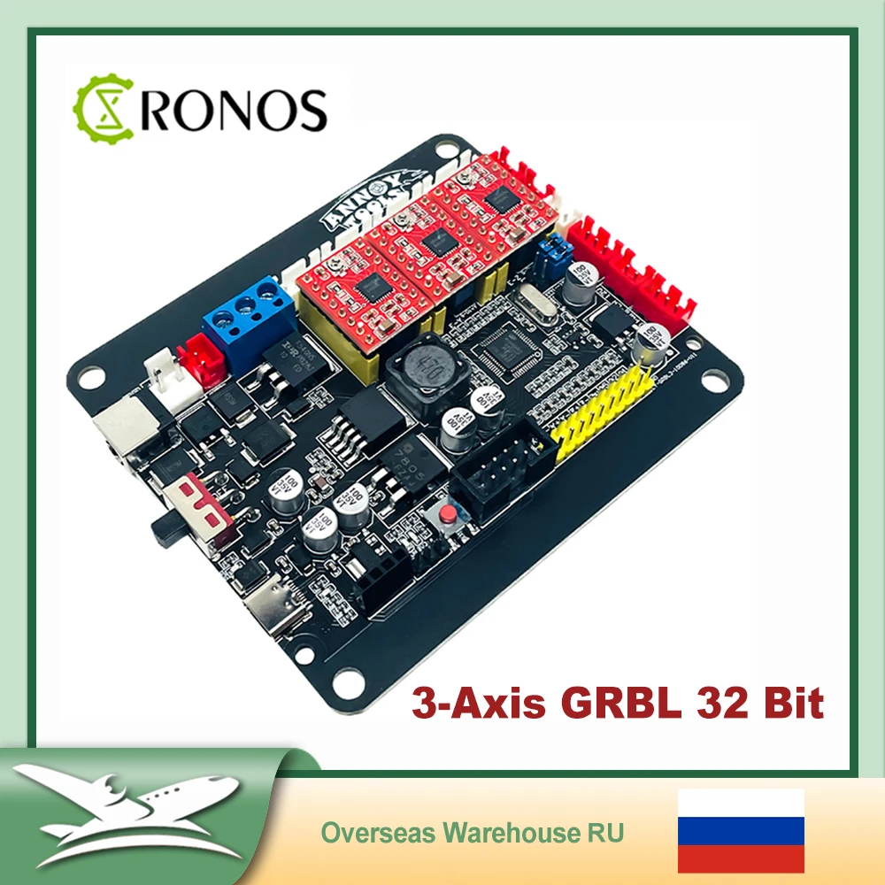 32-битная материнская плата A4988/DRV8825 драйвер GRBL 3-осевая плата управления USB, с автономным использованием для лазерного гравировального станка 3D-принтера