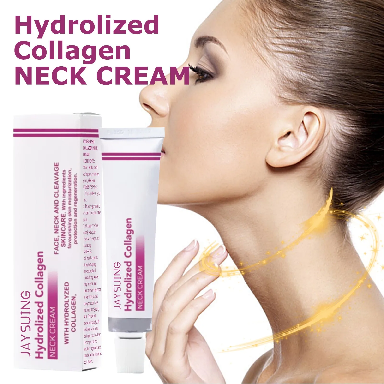 Neck Lines Protein Creme Kollagen Beseitigen Hals Feine Linien Anti-Aging Lift Verjüngung Nähren Beseitigen Doppelkinn Hautpflege