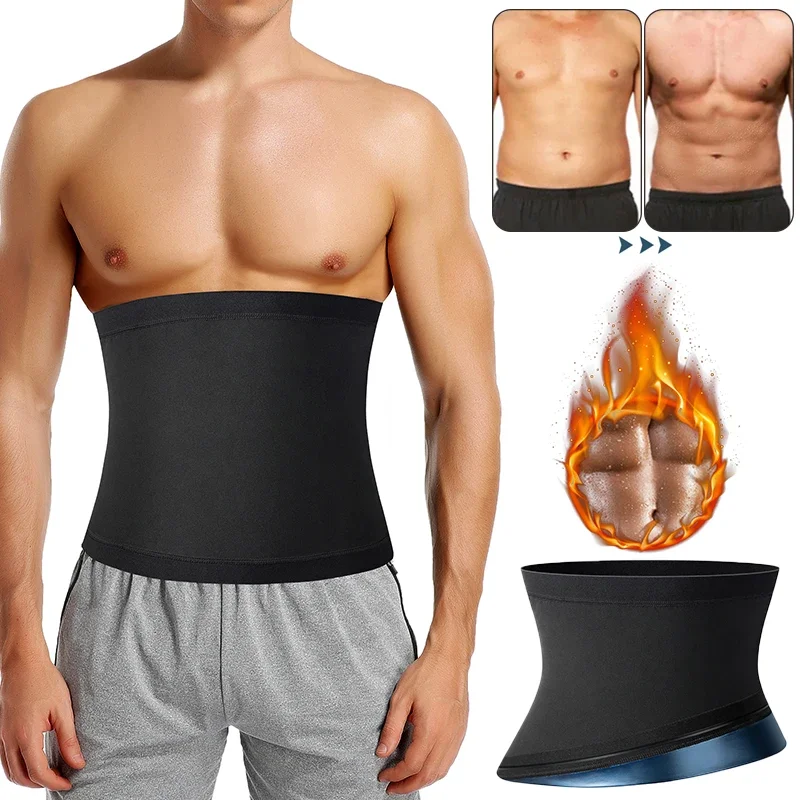 Reductor de Abdomen para hombre, moldeador de cuerpo para Sauna, recortador de sudor, cinturón, entrenador de cintura, ropa moldeadora adelgazante de vientre, entrenador de cintura, corsé We