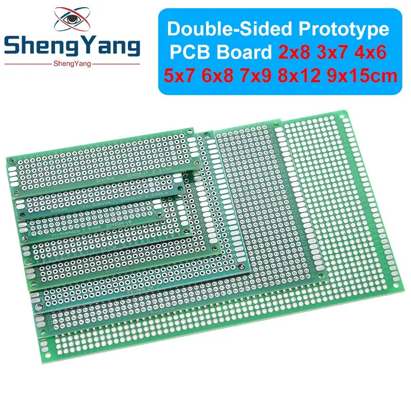 TZT 9x15 8x12 7x9 6x8 5x7 4x6 3x7 2x8 cm Double Side Prototype Diy Universal Circuit Board Protoboard For Arduino