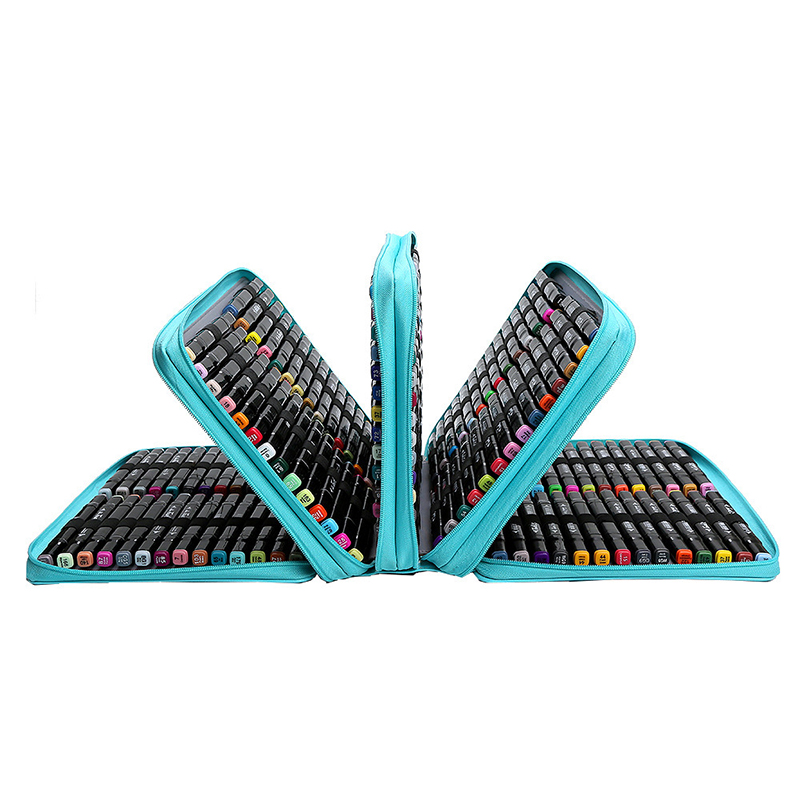 168/224 穴色鉛筆ケースフェルトキットマーカー収納袋大容量ケース文具ホルダー学生学用品新