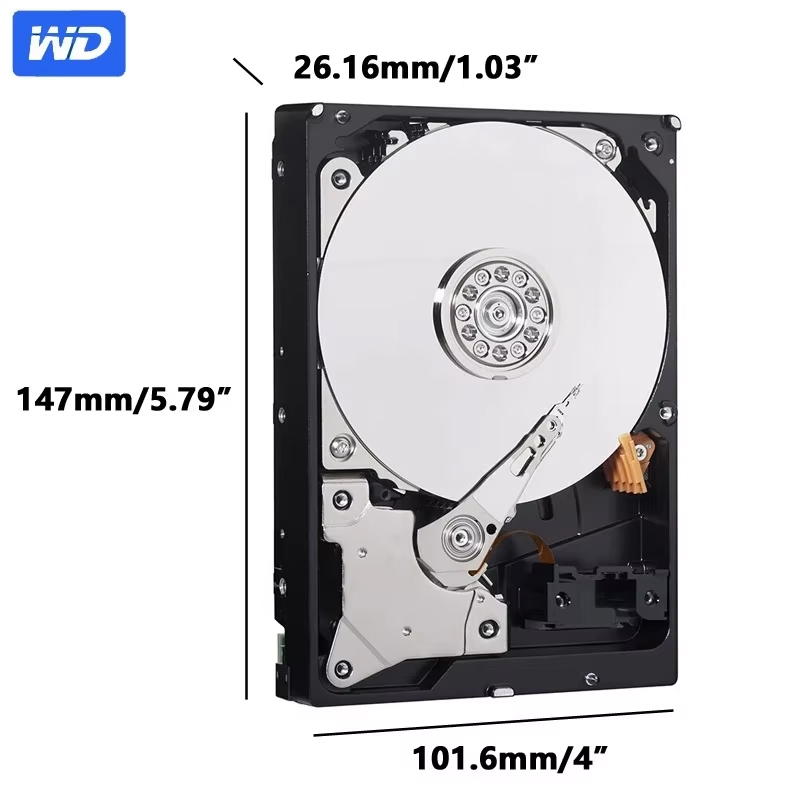 Western Digital WD Blue 6 TB (WD60EZAZ) Festplatte HDD SATA III 6 Gbit/s 3,5 Zoll Festplatte für Desktop-PC-Computer