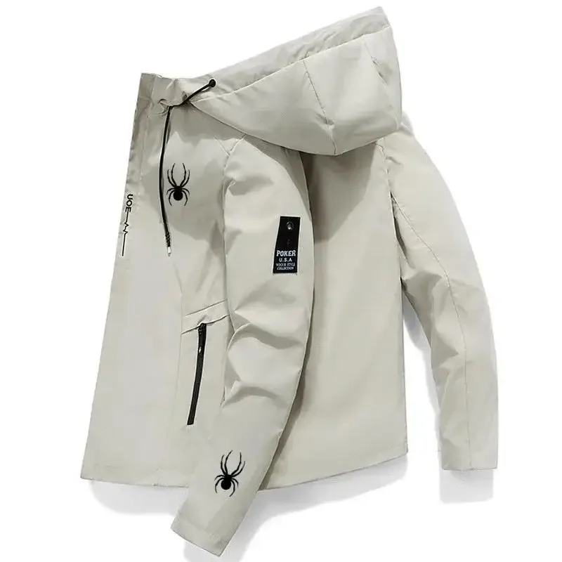 Chaqueta deportiva a prueba de viento para hombre, abrigo de adiestramiento al aire libre con capucha, cortavientos atlético de alta calidad, ropa de calle informal para correr