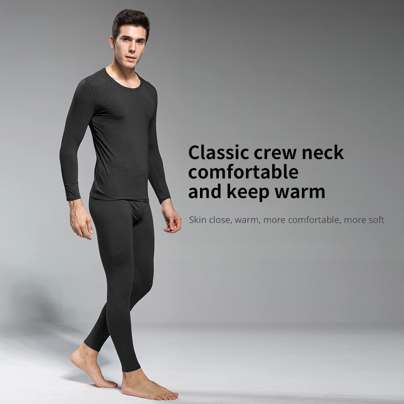 Homem inverno conjunto de roupa interior térmica rosto lixar duplo calor corpo fino e alta elasticidade confortável e respirável