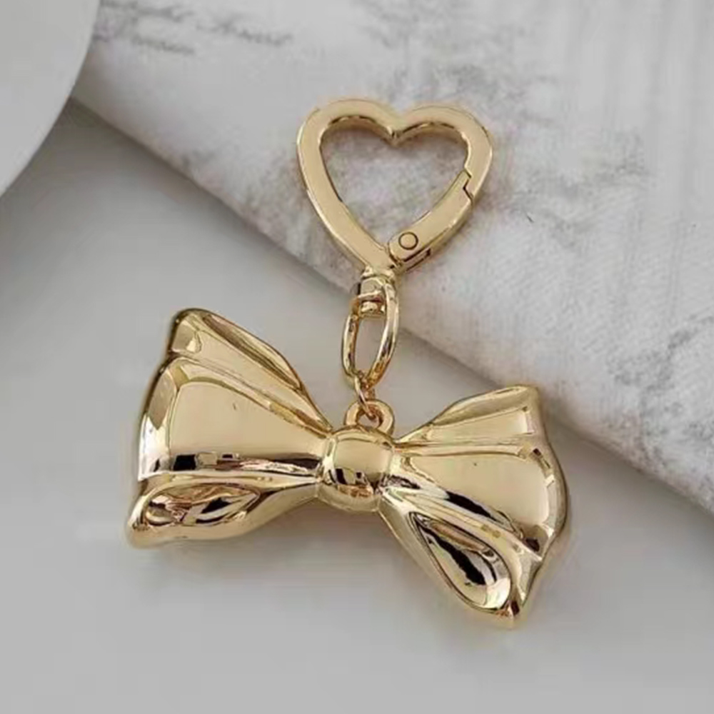 Lindo bolso de perlas con lazo, cadena colgante Y2K, llavero con dije de lazo, decoraciones colgantes para bolso, bolso, accesorios colgantes