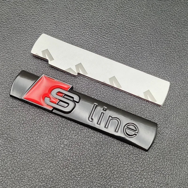2 шт. 3D Metal Sline Logo S LINE Эмблема Автомобильный значок на крыло Наклейка для Audi A1 A2 A3 A4 A5 A6 A7 Q2 Q3 Q5 Q7 SQ5 RS5 TT Аксессуары