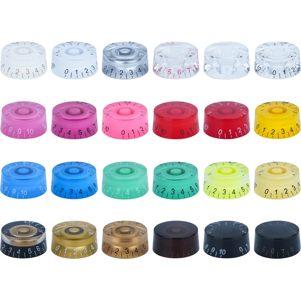 4pcs guitar volume Knobs Top Hat Knobs Speed Volume Tone Pedal Control Knobs for Electric Guitar Bass 29 Colors